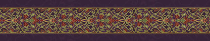 Plum Arabesque — the dining-table runner, 250 × 50 cm