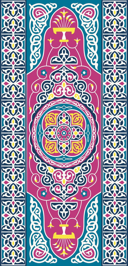 Pink Khayamiya — the curtain panel, the same design on both panels