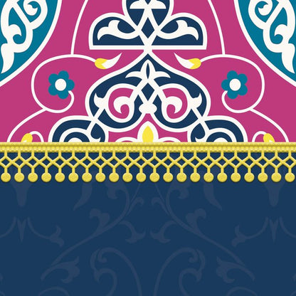 Pink Khayamiya — cushion 1 of 3, the printed design