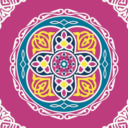 Pink Khayamiya — cushion 2 of 3, the printed design