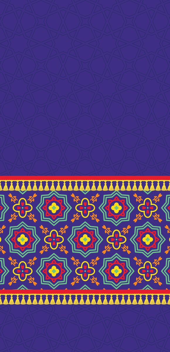 Royal Blue Khayamiya — the left curtain panel