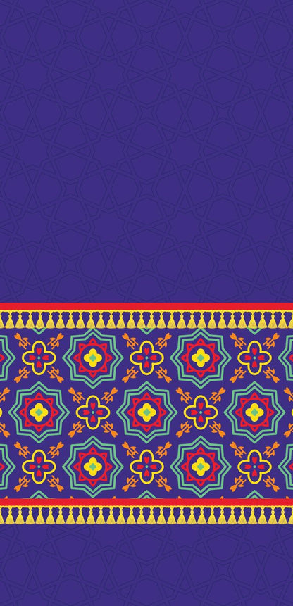 Royal Blue Khayamiya — the left curtain panel