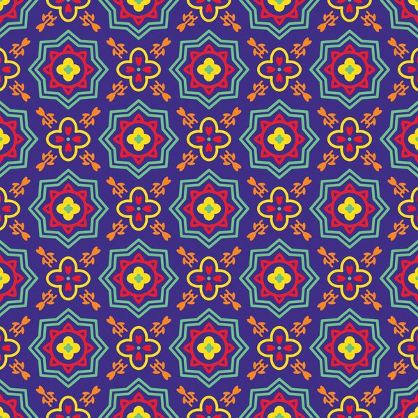 Royal Blue Khayamiya — cushion 1 of 3, the printed design