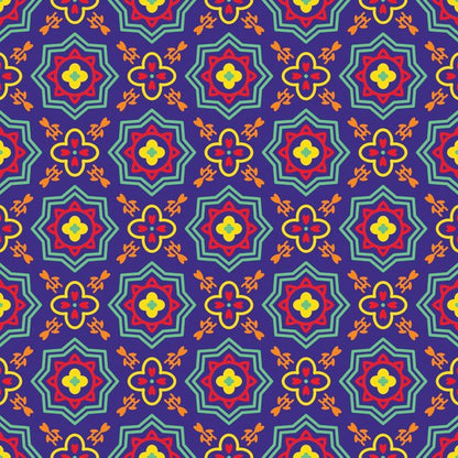 Royal Blue Khayamiya — cushion 1 of 3, the printed design