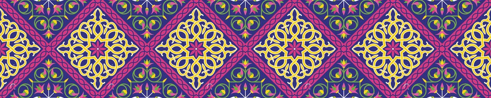 شبك بنفسجي وذهبي — مفرش السفرة، 250×50 سم
