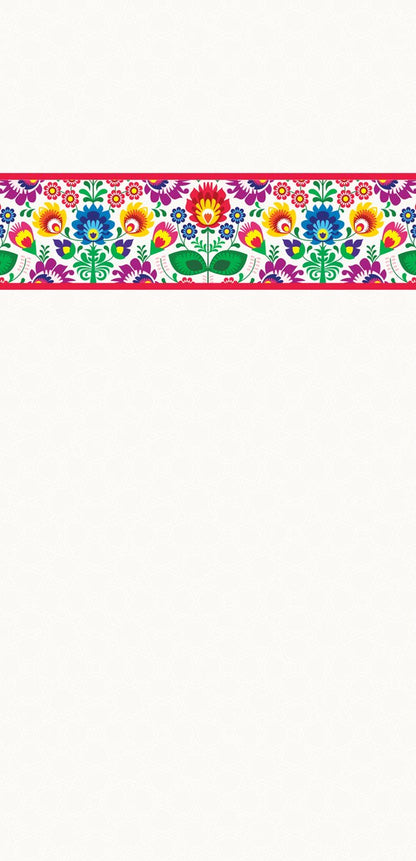 Festive Florals — the curtain panel, the same design on both panels