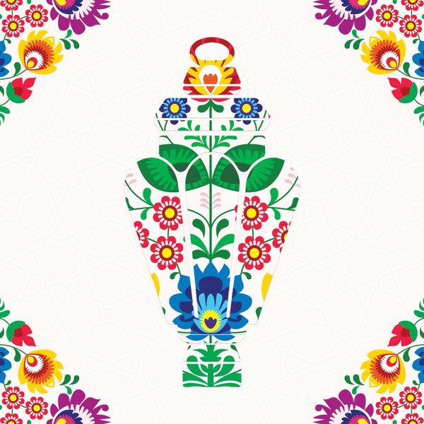 Festive Florals — cushion 3 of 3, the printed design