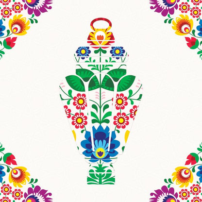 Festive Florals — cushion 3 of 3, the printed design