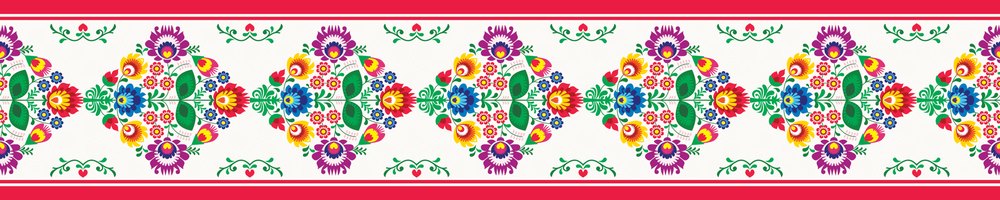Festive Florals — the dining-table runner, 250 × 50 cm