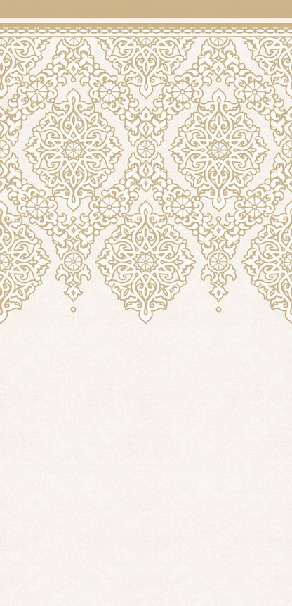 Ivory Arabesque — the curtain panel, the same design on both panels