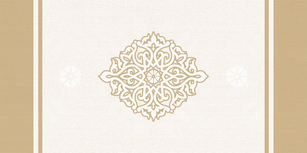 Ivory Arabesque — the coffee-table runner, 100 × 50 cm