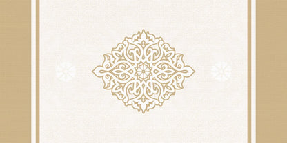 Ivory Arabesque — the coffee-table runner, 100 × 50 cm