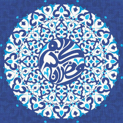Cobalt Medallion — cushion 2 of 3, the printed design