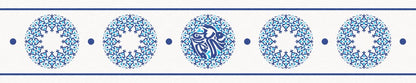Cobalt Medallion — the dining-table runner, 250 × 50 cm
