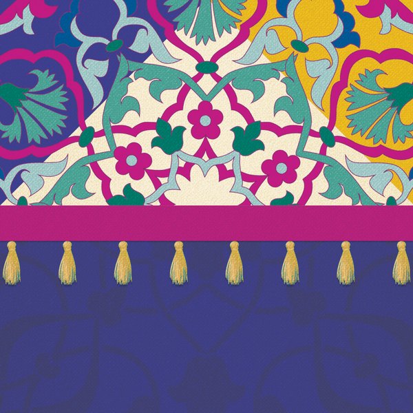 Teal & Magenta Tiles — cushion 3 of 3, the printed design