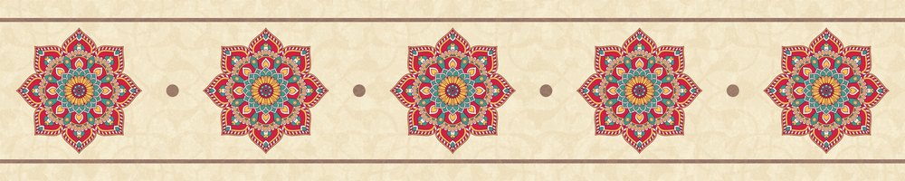 ماندالا بوهيمية — مفرش السفرة، 250×50 سم