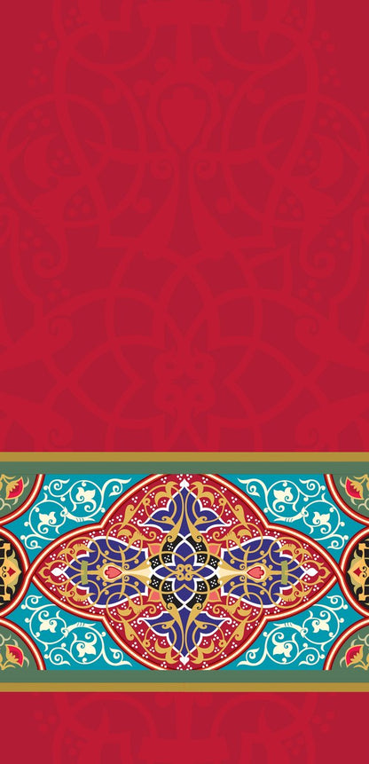 Crimson Iznik — the right curtain panel