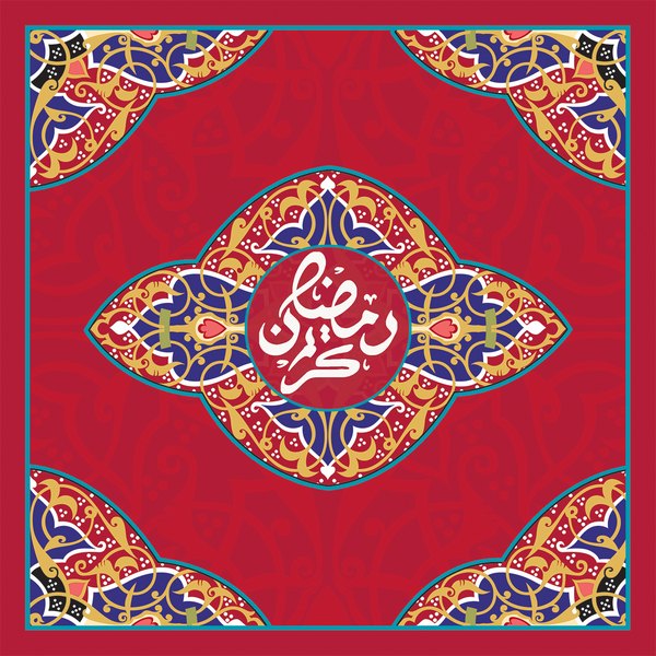 Crimson Iznik — cushion 1 of 3, the printed design