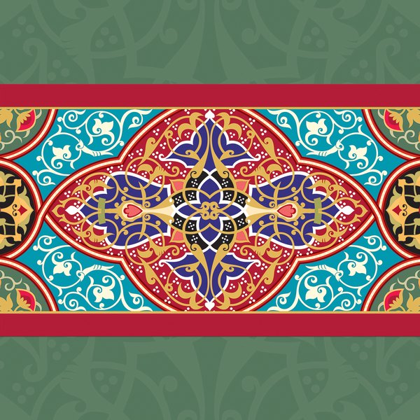 Crimson Iznik — cushion 2 of 3, the printed design
