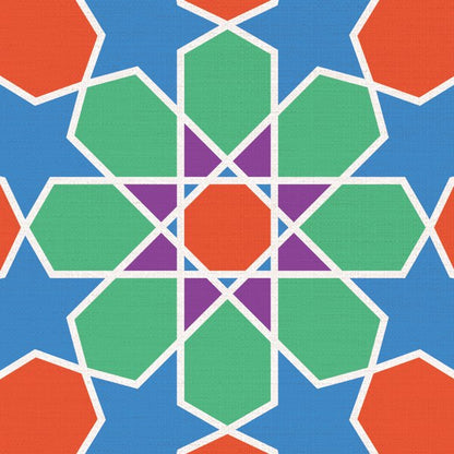 Rainbow Star — cushion 1 of 3, the printed design