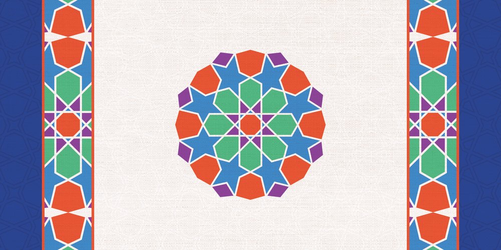 Rainbow Star — the coffee-table runner, 100 × 50 cm