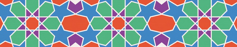 Rainbow Star — the dining-table runner, 250 × 50 cm