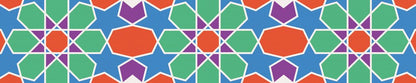 Rainbow Star — the dining-table runner, 250 × 50 cm