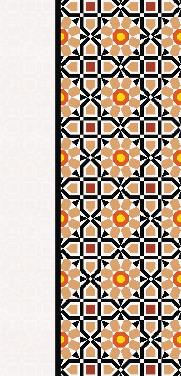 Mashrabiya Lattice — the left curtain panel