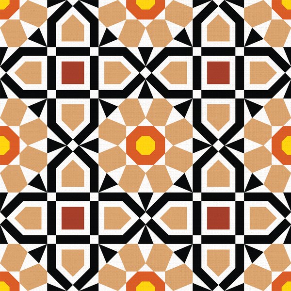 Mashrabiya Lattice — cushion 1 of 3, the printed design