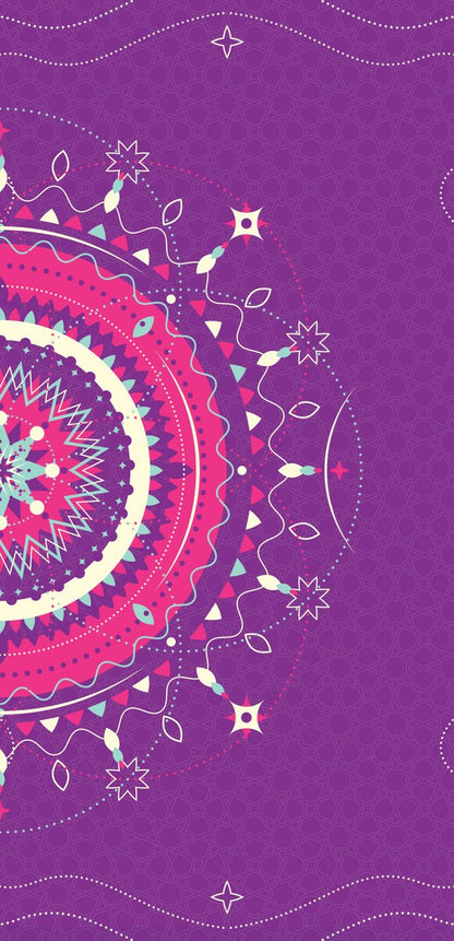 Purple Mandala Nights — the right curtain panel