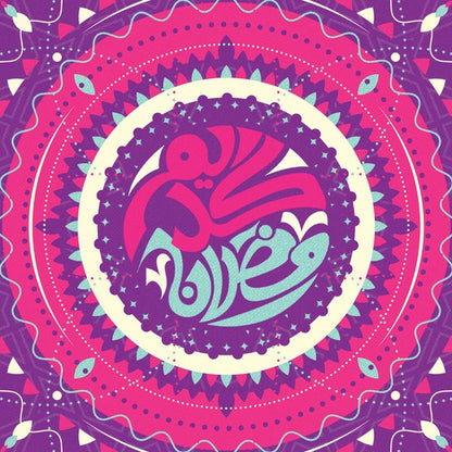 Purple Mandala Nights — cushion 1 of 3, the printed design