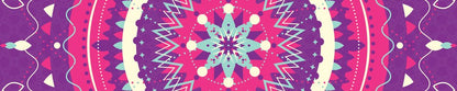 Purple Mandala Nights — the dining-table runner, 250 × 50 cm