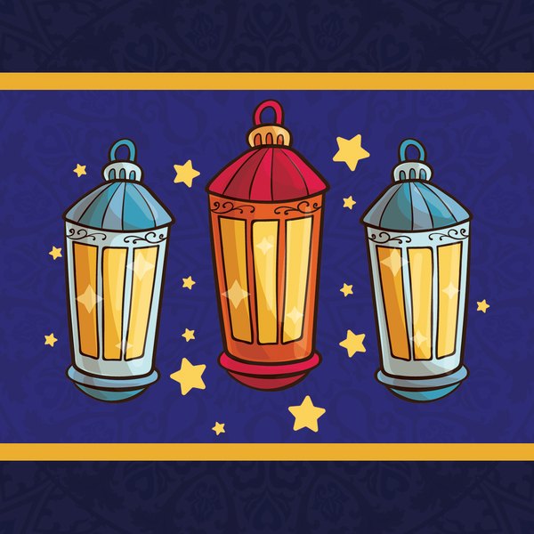 Royal Lanterns — cushion 2 of 3, the printed design