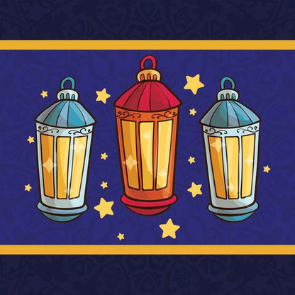 Royal Lanterns — cushion 2 of 3, the printed design