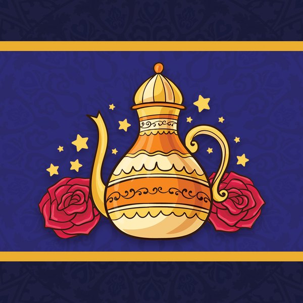 Royal Lanterns — cushion 3 of 3, the printed design