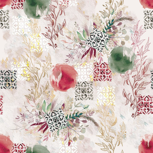 Lilac Watercolor, colourway No. 2 — the printed pattern, one repeat — Karen Fabrics