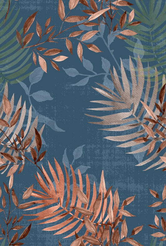 Copper Palms, colourway No. 1 — the printed pattern, one repeat — Karen Fabrics
